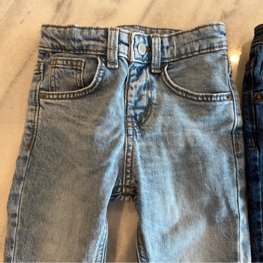 2 Pairs of Toddler Boy 2T Jeans Slim Fit‎ Adjustable Waist Cat & Jack